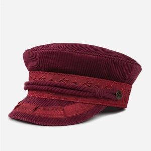 Red Corduroy fiddler hat by brixton